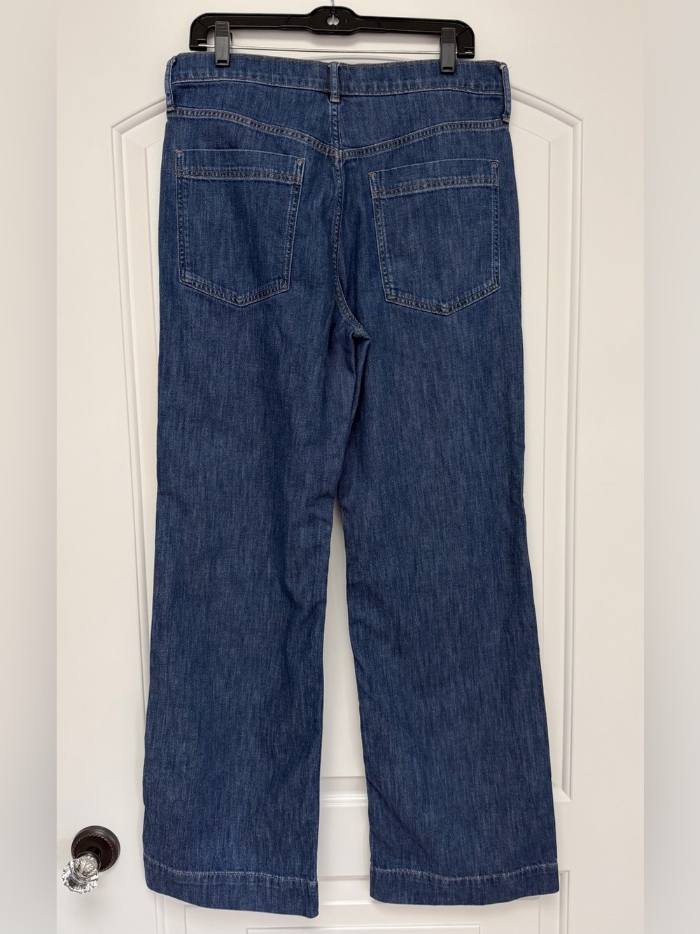 J.Crew Factory Denim Trouser Pant in Coastal Navy Wash Size 30 Tall VGUC - Picture 3 of 6
